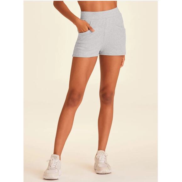 Alala NWT Plie Ribbed Shorts in Heathered Grey // M - Picture 1 of 13